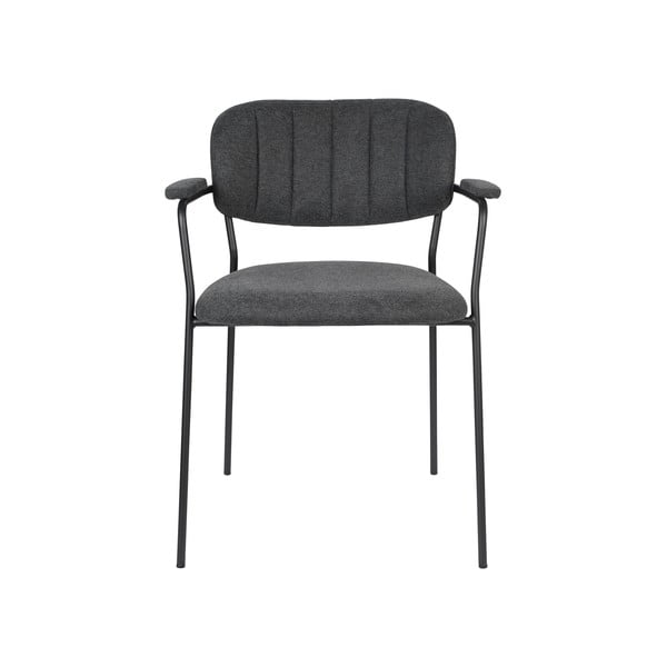 Antracitové jedálenské stoličky v súprave 2 ks Jolien – White Label-image-2