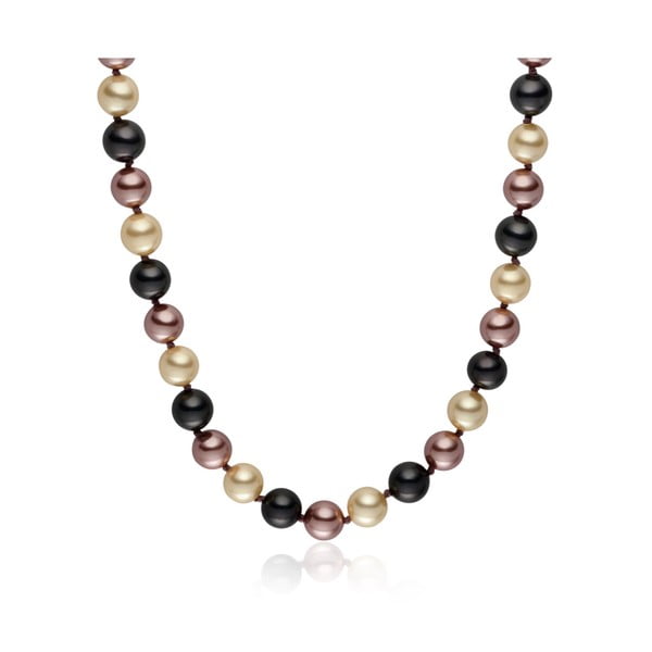 Hnedý perlový náhrdelník Pearls of London Mystic, 42 cm