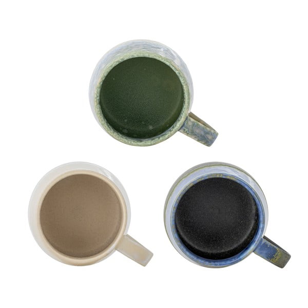 Modré/béžové hrnčeky v súprave 3 ks z kameniny 460 ml Cloe – Bloomingville-image-3