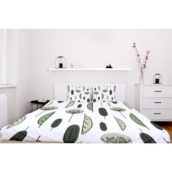 Obliečky z bavlneného saténu Butter Kings Olivaceous, 200 x 200 cm-image-1