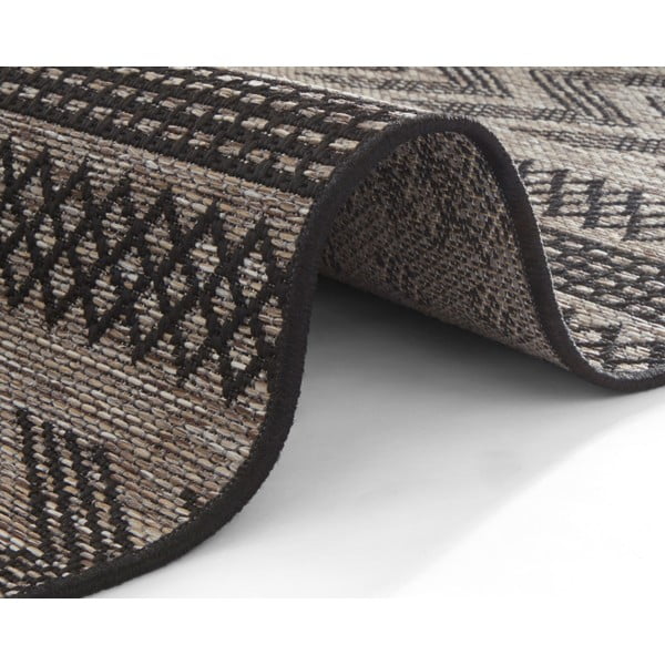 Čierno-béžový vonkajší koberec NORTHRUGS Sidon, 70 x 140 cm-image-3