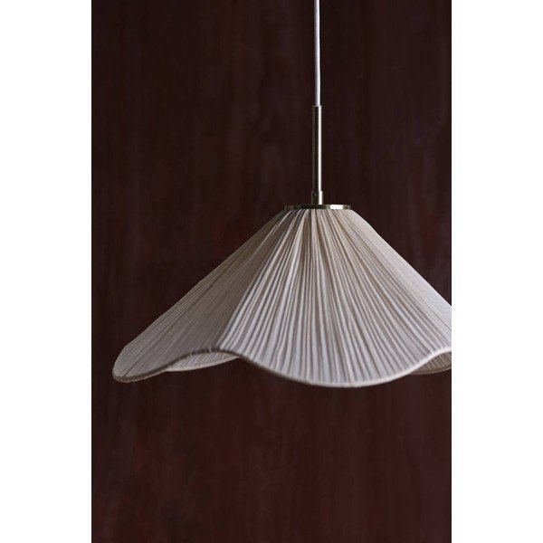 Krémovobiele látkové závesné svietidlo ø 50 cm Lunaria – Jotex-image-3