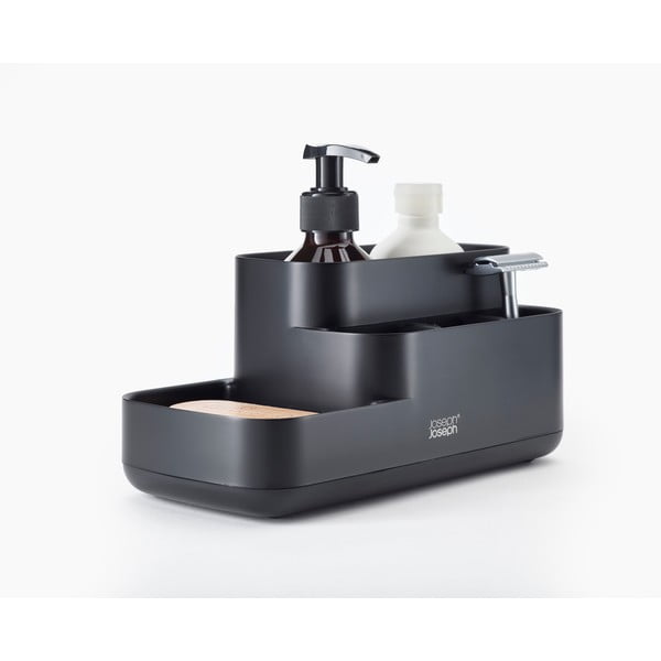 Čierny plastový kúpeľňový organizér EasyStore – Joseph Joseph-image-3