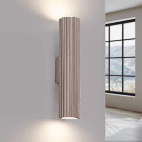 Taupe kovové nástenné svietidlo Gleam – Sollux-image-1