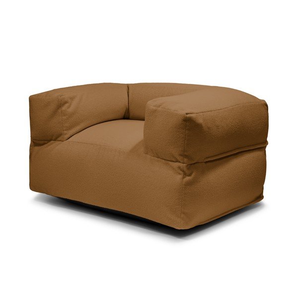 Hnedý sedací vak z textílie buklé MooG – SLOWDOWN