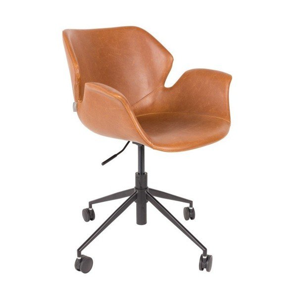 Hnedá kancelárska stolička Zuiver Office Chair Nikki