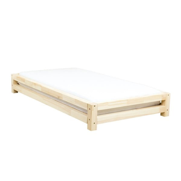Jednolôžková posteľ z lakovaného smrekového dreva Benlemi JAPA, 120 × 190 cm
