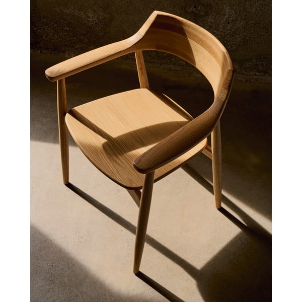 Jedálenská stolička z dubového dreva v prírodnej farbe Fondes – Kave Home-image-4