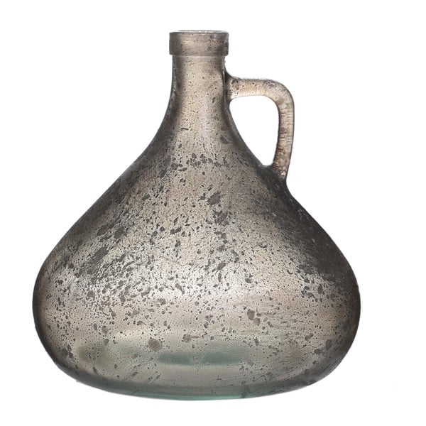 Sklenená váza Goose, 18 cm, sivá
