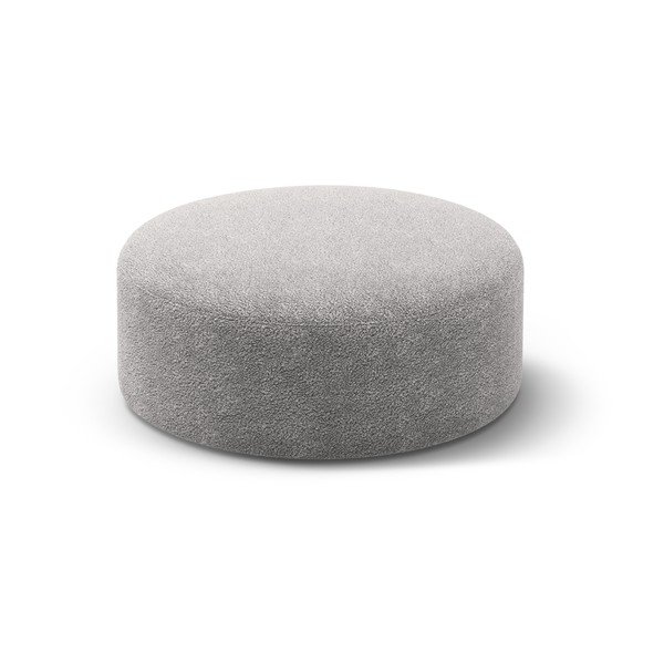 Svetlosivý taburet z textílie buklé Dia – Micadoni 