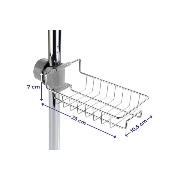 Samodržiaca kúpeľňová polička z nehrdzavejúcej ocele - Maximex-image-4