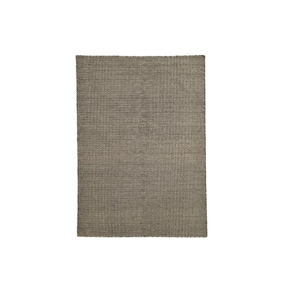Ručne tkaný koberec Black and White Waves Kilim, 152x224 cm