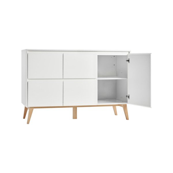 Biela detská komoda so zásuvkami Pinio Swing, 148 x 92 cm-image-3