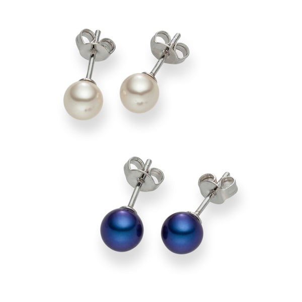 Sada 2 párov perlových náušníc Nova Pearls Copenhagen Andree