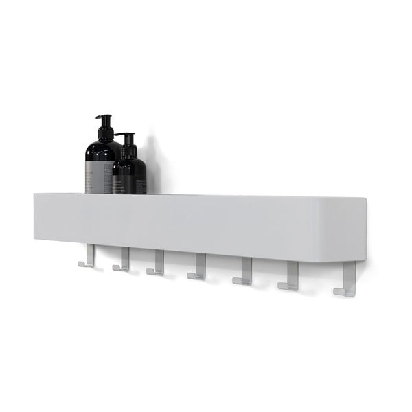 Biela nástenná oceľová kúpeľňová polička Multi – Spinder Design-image-2