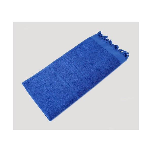 Modrá ručne tkaná osuška z prémiovej bavlny Homemania Turkish Hammam, 90 × 180 cm