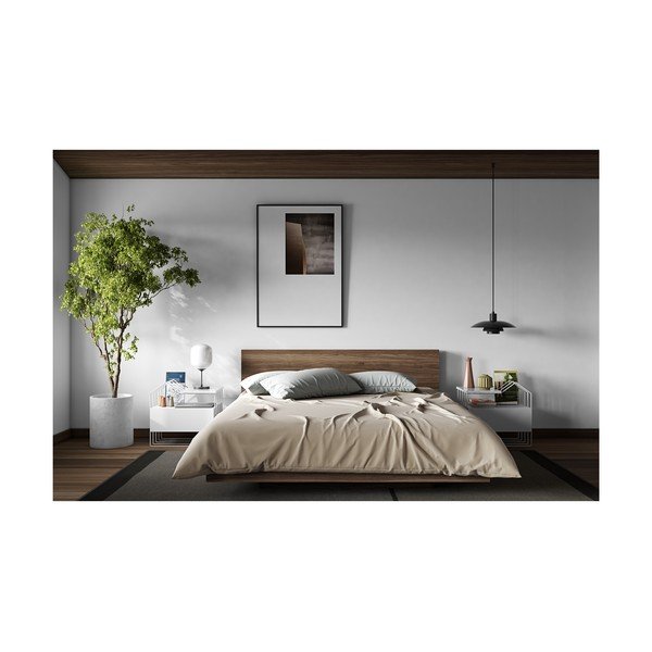 Hnedá posteľ TemaHome Float, 160 × 200 cm-image-4