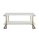 Konferenčný stolík v bielo-zlatej farbe CosmoLiving by Cosmopolitan Camila, 106 x 45 cm