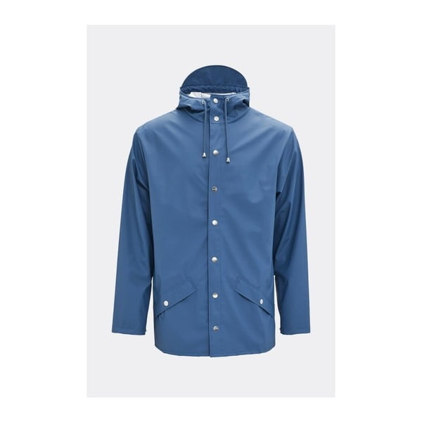 Modrá unisex bunda s vysokou vodeodolnosťou Rains Jacket, veľkosť M/L
