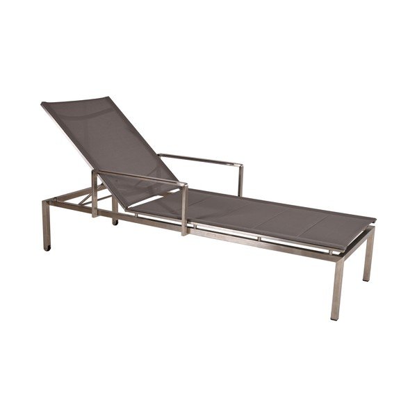 Sivé kovové záhradné ležadlo Sienna – Garden Pleasure
