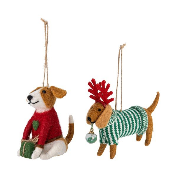 Textilné vianočné ozdoby v súprave 2 ks 12 cm Monty – Bloomingville