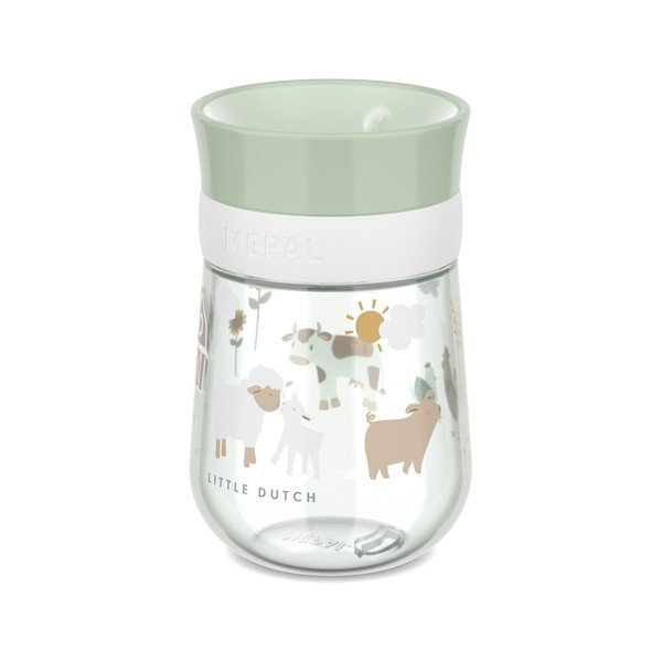 Svetlozelený plastový detský hrnček 300 ml Little Farm – Mepal