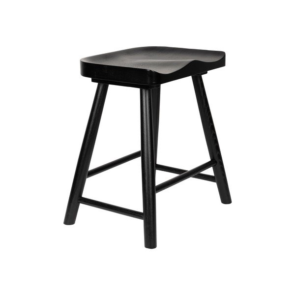 Čierna stolička z dubového dreva Vander – White Label-image-2