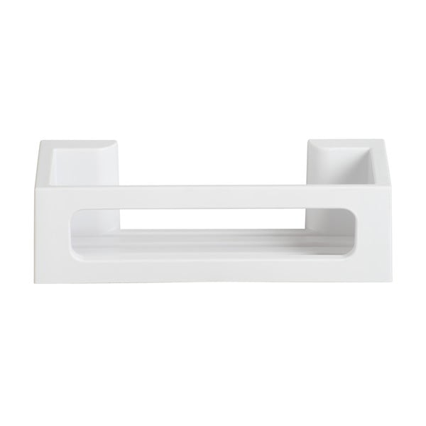 Matne biela plastová kúpeľňová polička bez vŕtania Turbo-loc Bralia – Wenko