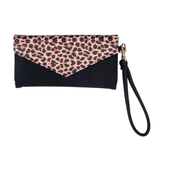 Čierna peňaženka s leopardím motívom Tri-Coastal Design