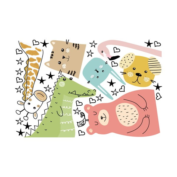 Detská samolepka na stenu Ambiance Animals Messengers of Love, 90 x 60 cm-image-2