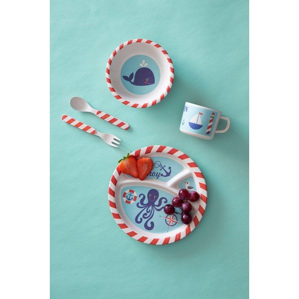 Bambusová detská jedálenská súprava 5 ks Eden – Premier Housewares-image-1
