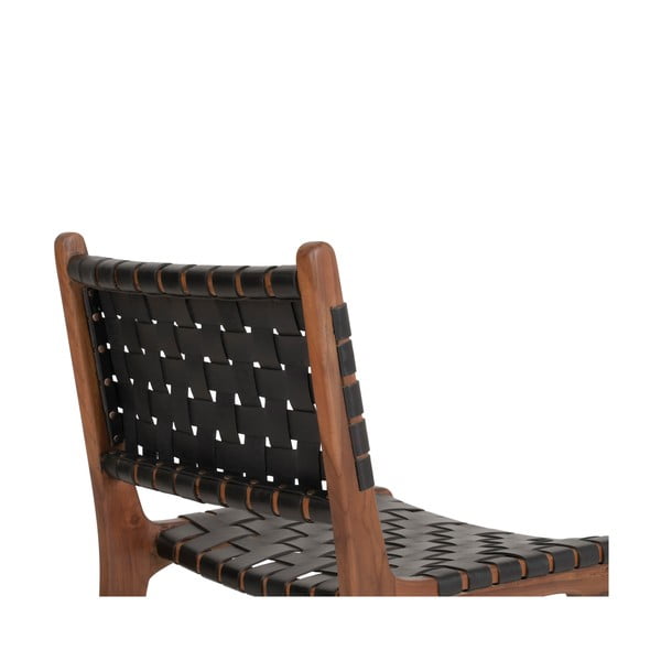 Čierno–hnedé jedálenské stoličky z teakového dreva v súprave 2 ks Perugia – House Nordic-image-4