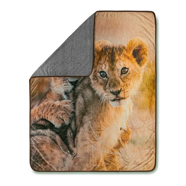 Prikrývka Muller Textiels Baby Lion Sand, 130 × 160 cm