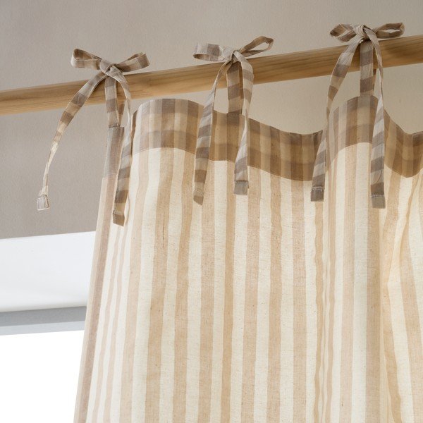 Béžový záves 140x229 cm Zanzibar Woven Stripe – Pineapple Elephant-image-2