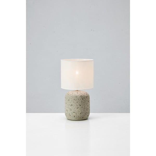 Sivá stolová lampa s textilným tienidlom (výška 33 cm) Montagna – Markslöjd-image-2