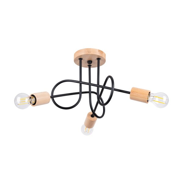 Stropné svietidlo v čierno-prírodnej farbe 14x56 cm Tumber – Sollux