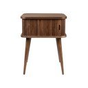 Hnedý nočný stolík v dekore orecha Barbier – Zuiver