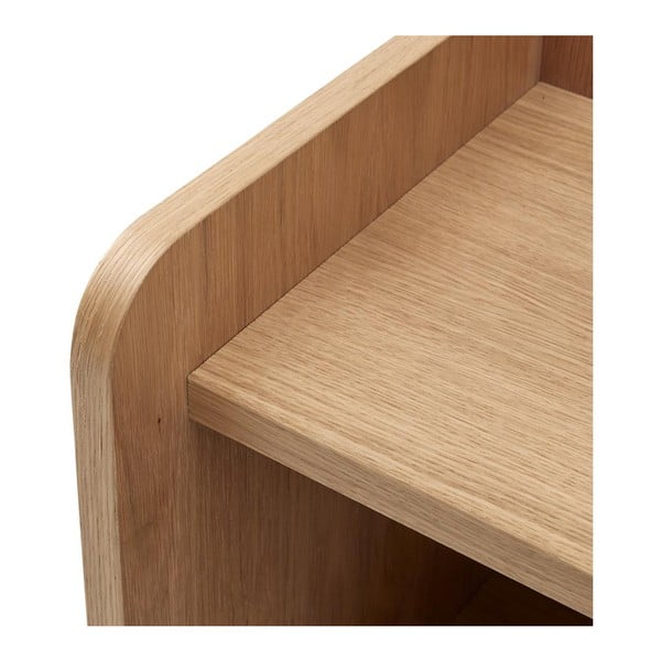 Nočný stolík v dekore duba s poličkami v prírodnej farbe Wrap – Bonami Selection-image-4