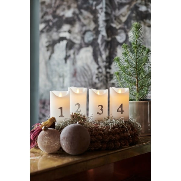 Vianočná svetelná dekorácia 4 ks (výška  13 cm) Sara – Sirius-image-1