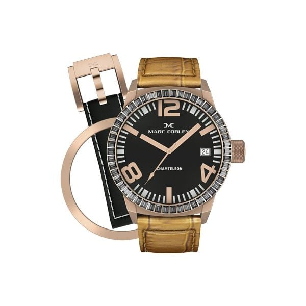 Dámske hodinky Marc Coblen s remienkom a krúžkom na ciferník naviac P25