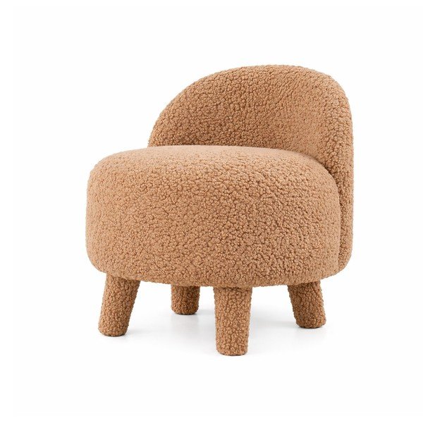Hnedé detské kresielko z textílie bouclé Moouv – Artie