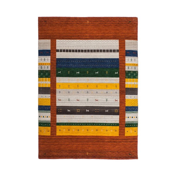 Ručne tkaný vlnený koberec Makalu, 80 x 150 cm