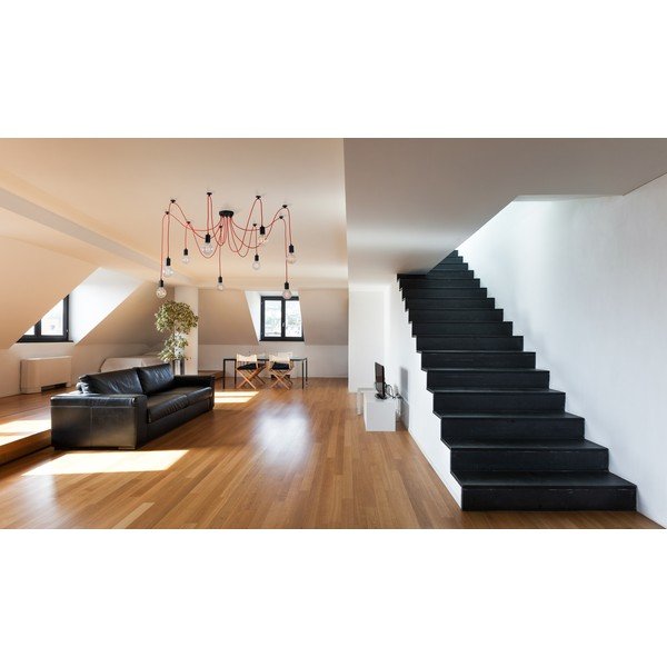 Červené deväťramenné závesné svetlo Filament Style Spider-image-2