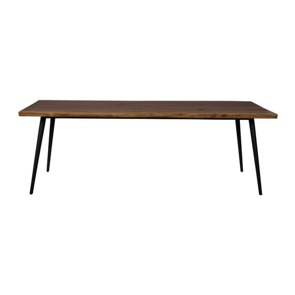 Jedálenský stôl s čiernymi oceľovými nohami Dutchbone Alagon Land, 220 x 90 cm