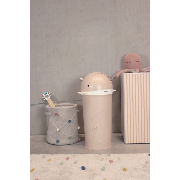 Béžový plastový odpadkový kôš na plienky 25 l Whale – Kindsgut-image-1