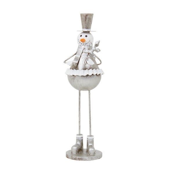 Dekorácia Archipelago Silver Bell Snowman, 26 cm