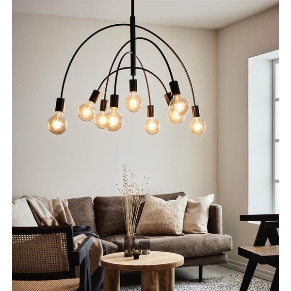 Čierne závesné stropné svietidlo Markslöjd Lavello, šírka 94,5 cm-image-2