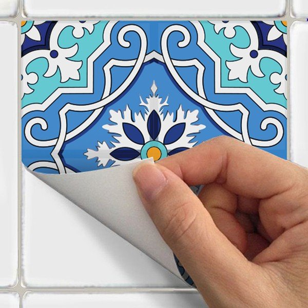 Sada 24 nástenných samolepiek Ambiance Wall Stickers Tiles Flamenco, 10 × 10 cm-image-3