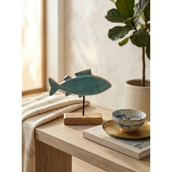 Drevená soška (výška  20 cm) Fish – Ego Dekor-image-1