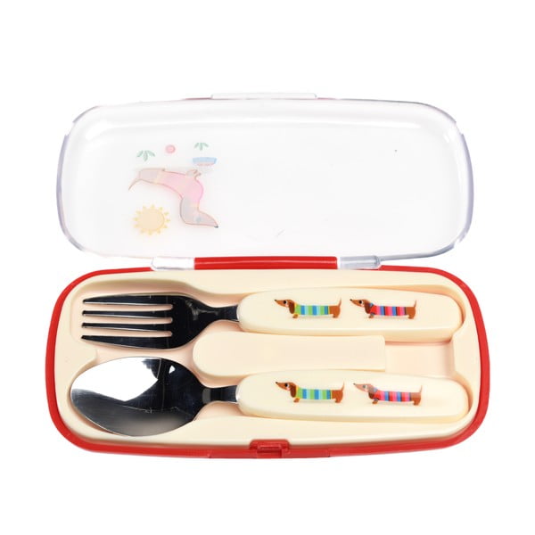 Antikoro detský príbor 2 ks Sausage Dog – Rex London